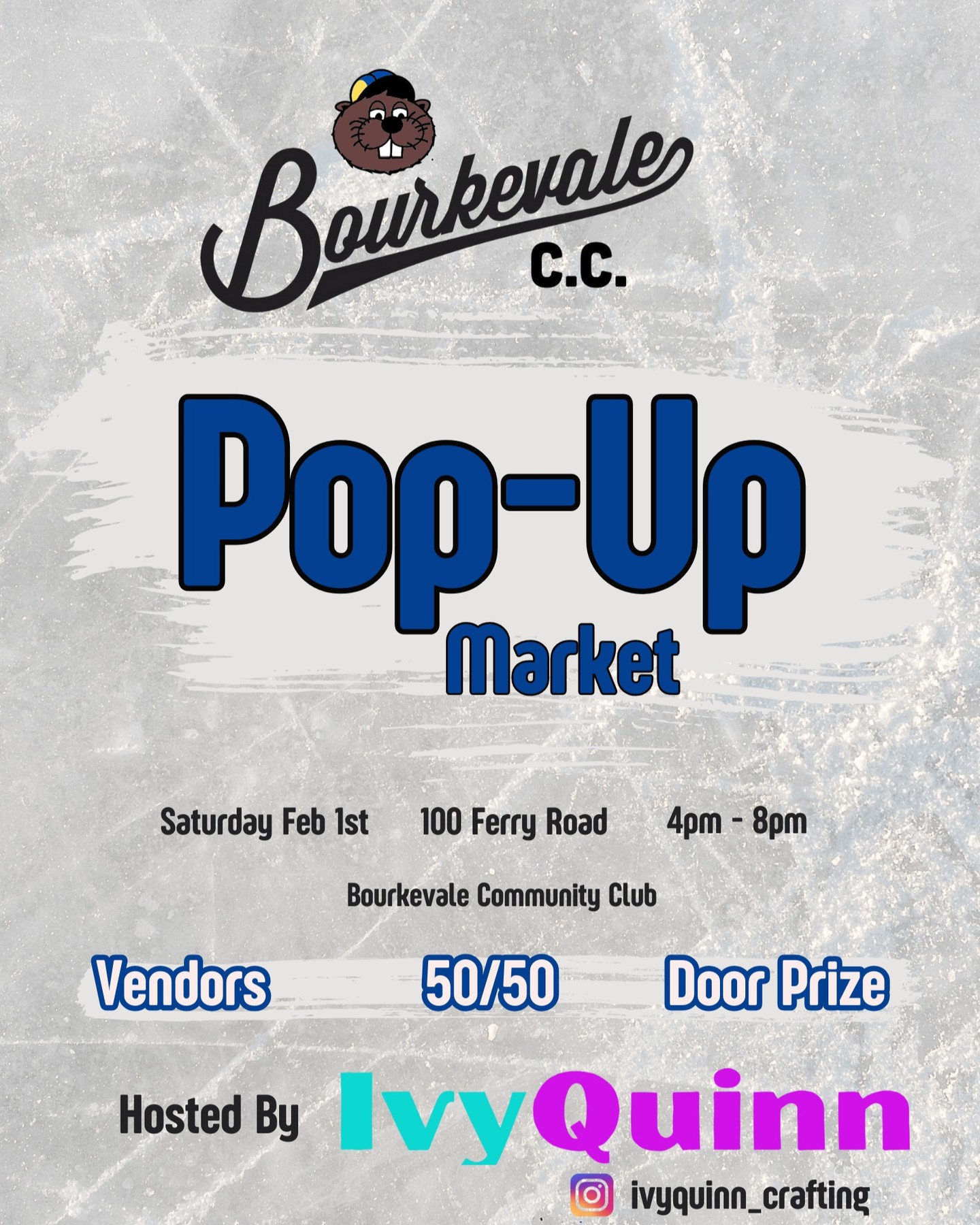 A poster for a craft pop-up market